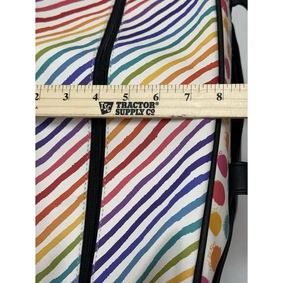 NWOT BETSEY JOHNSON Polka Dot Weekender W/Small Purse Travel Luggage Duffel - Picture 7 of 13